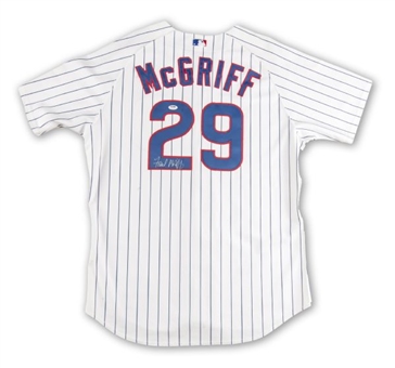 2001 Fred McGriff Chicago Cubs Game Worn and Signed Home Jersey
